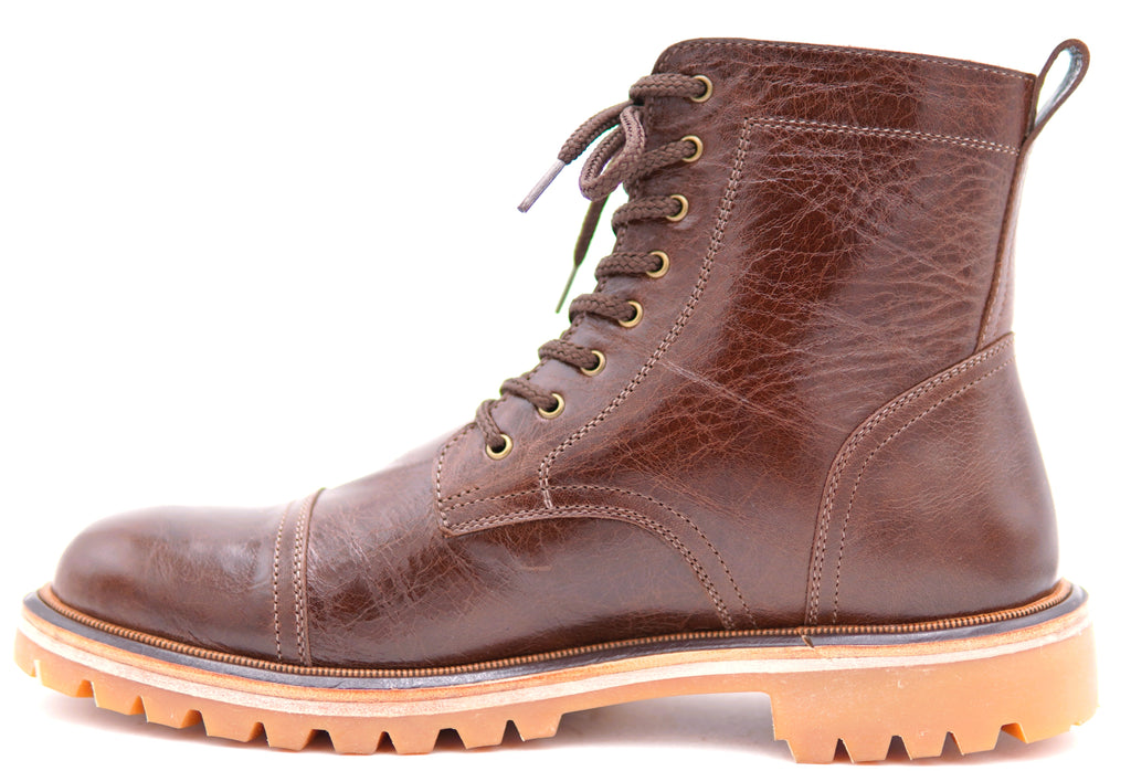 Genuine Leather Cap Toe Boots