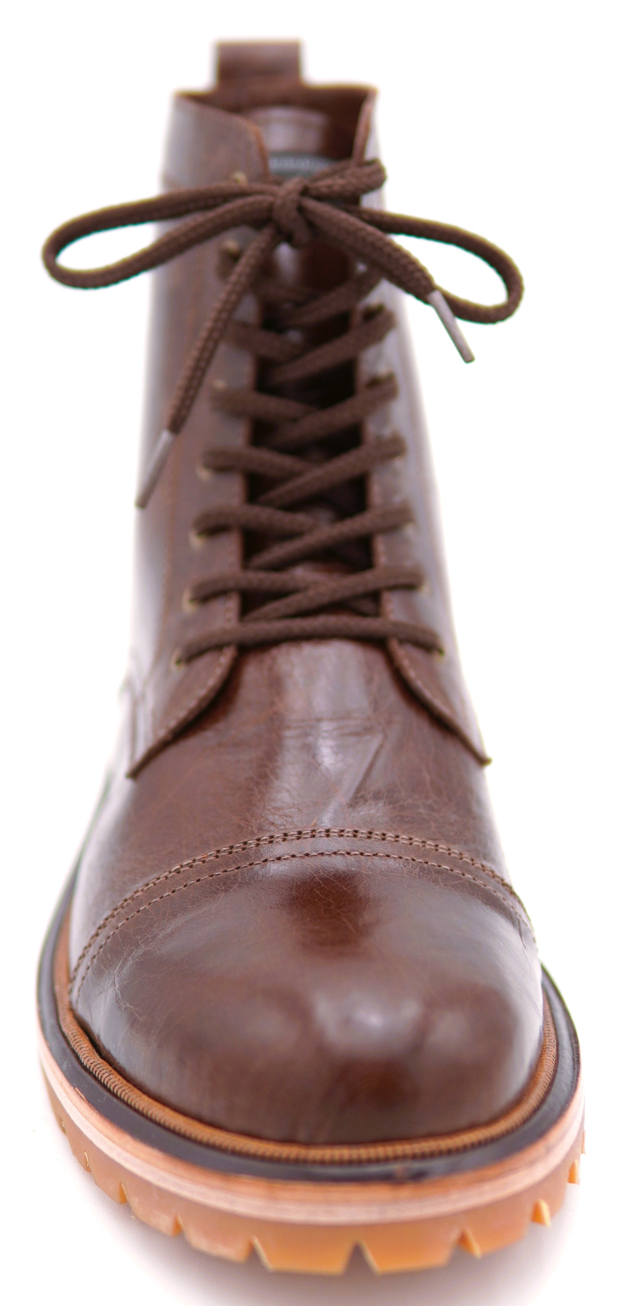 Genuine Leather Cap Toe Boots
