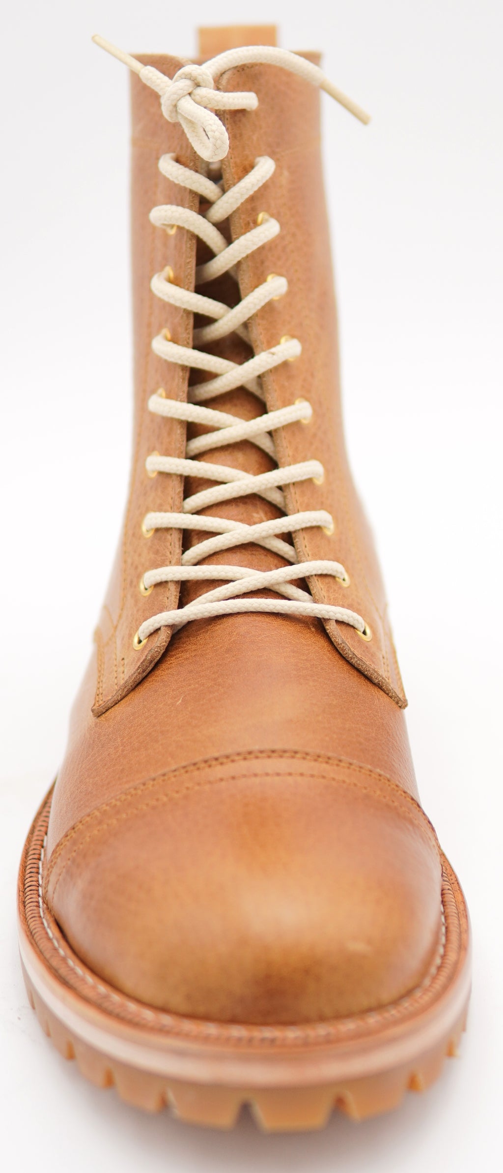 Genuine Leather Cap Toe Boots