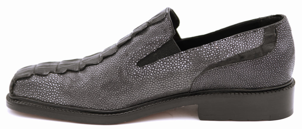 Sanded Stingray & Caiman HB Loafers