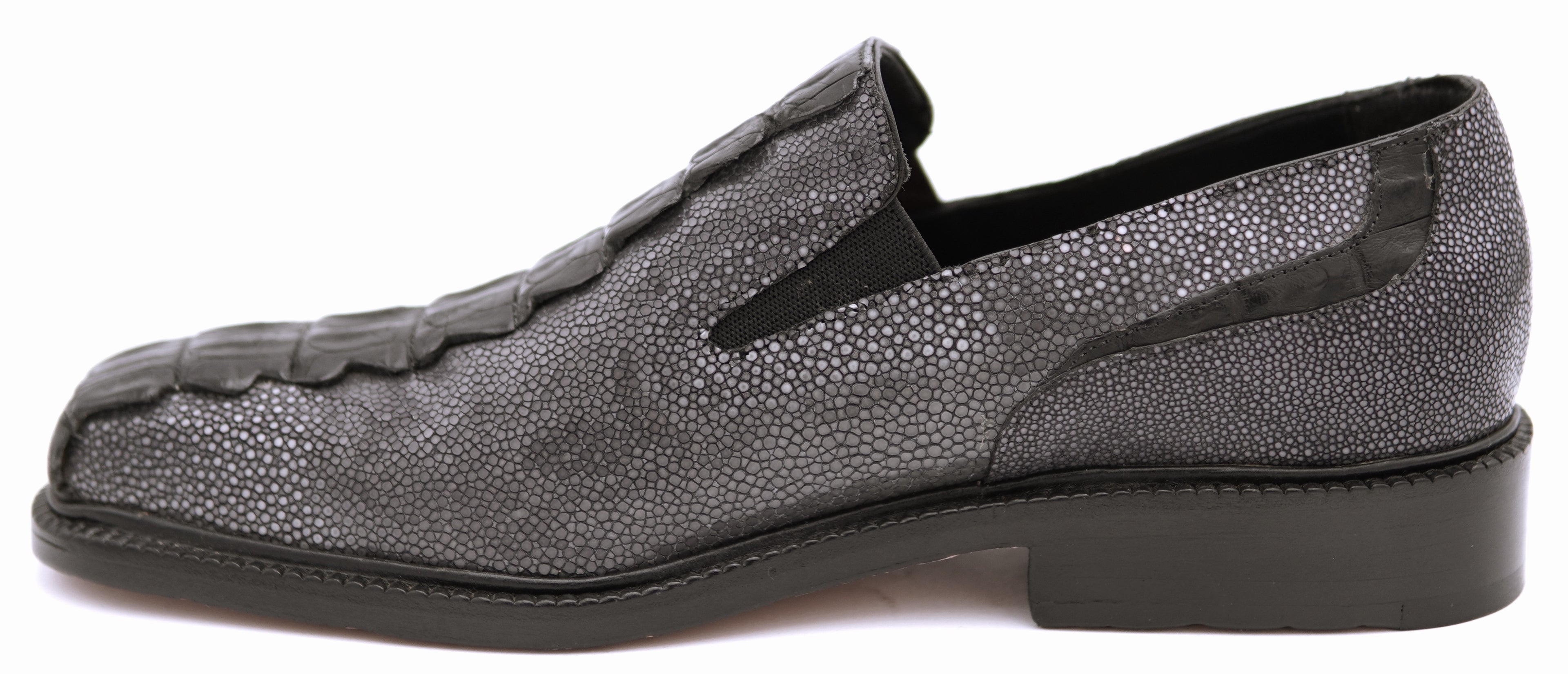 Sanded Stingray & Caiman HB Loafers