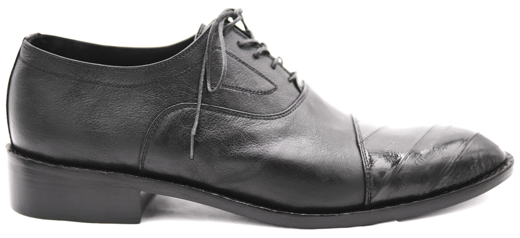 Leather & Eel Cap Toe Dress Shoe