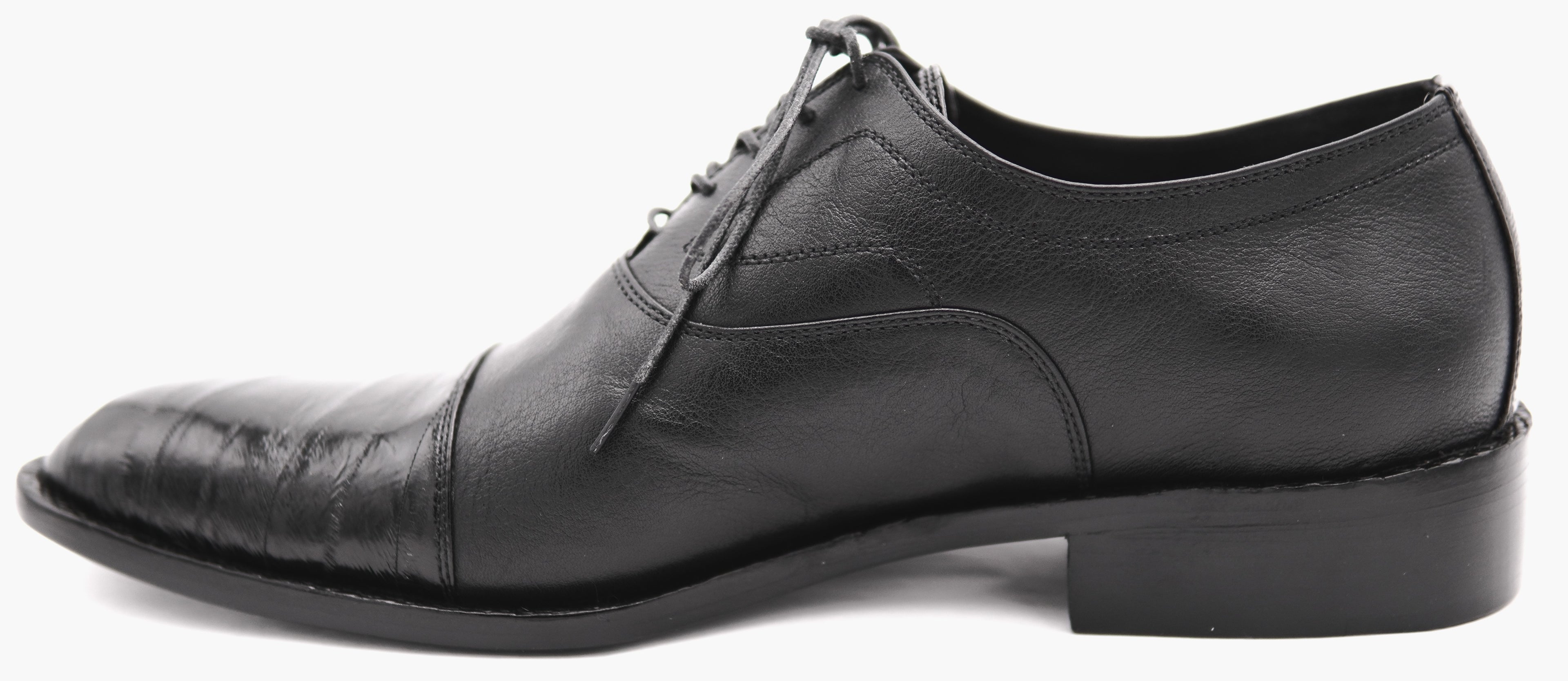 Leather & Eel Cap Toe Dress Shoe