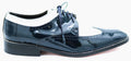 Dark Navy Blue Patent & White Wingtip Dress Shoe
