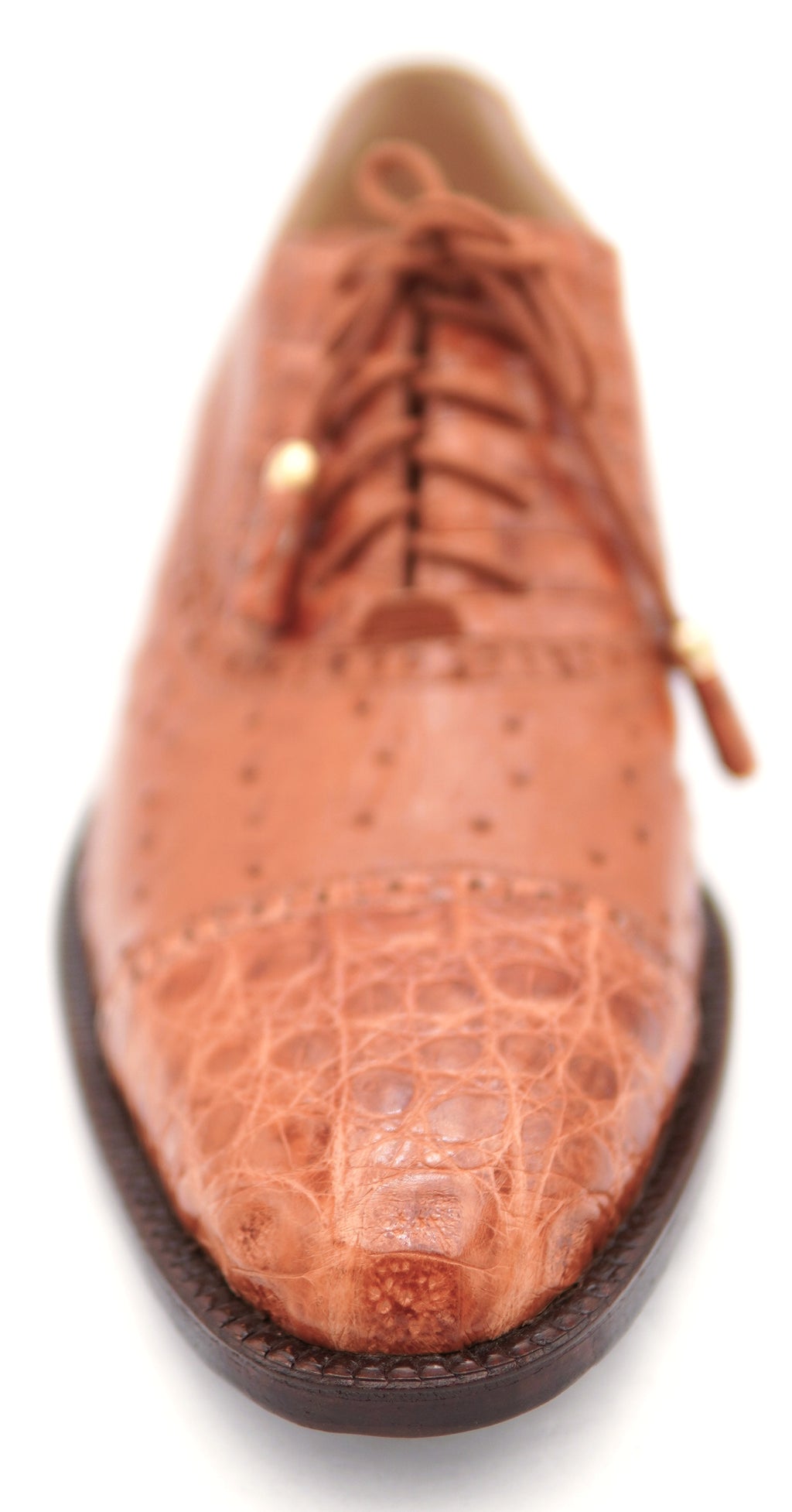 Ostrich & Crocodile Cap Toe Dress Shoe