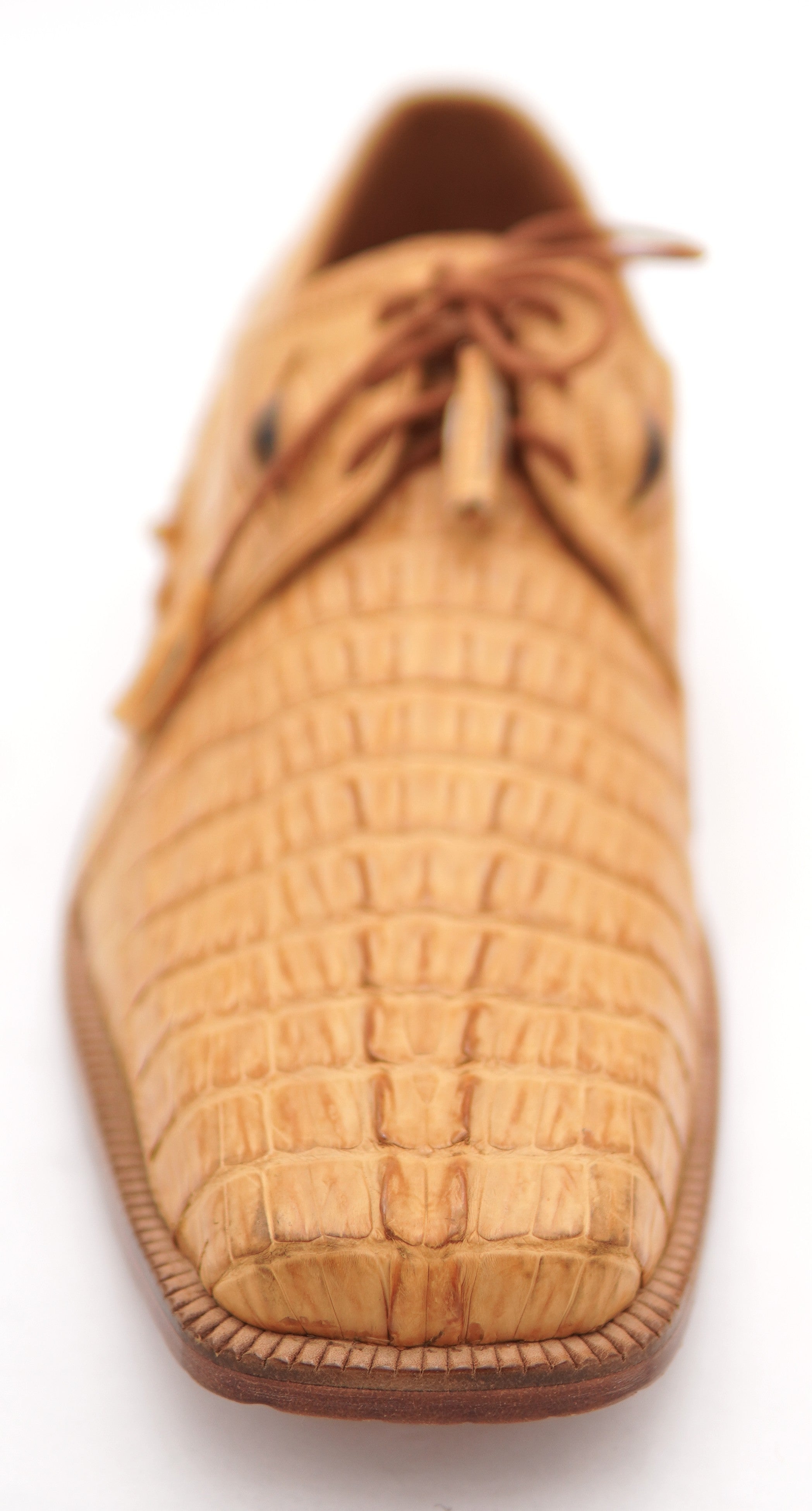Genuine Caiman Tail with Eyes Dress Shoe