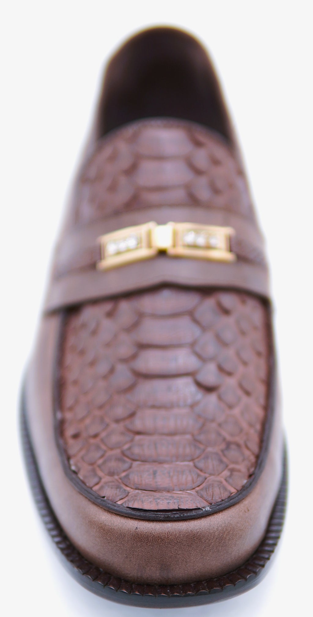 Python & Leather Loafer Dress Shoe