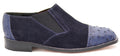 Suede & Ostrich Cap Toe Loafers