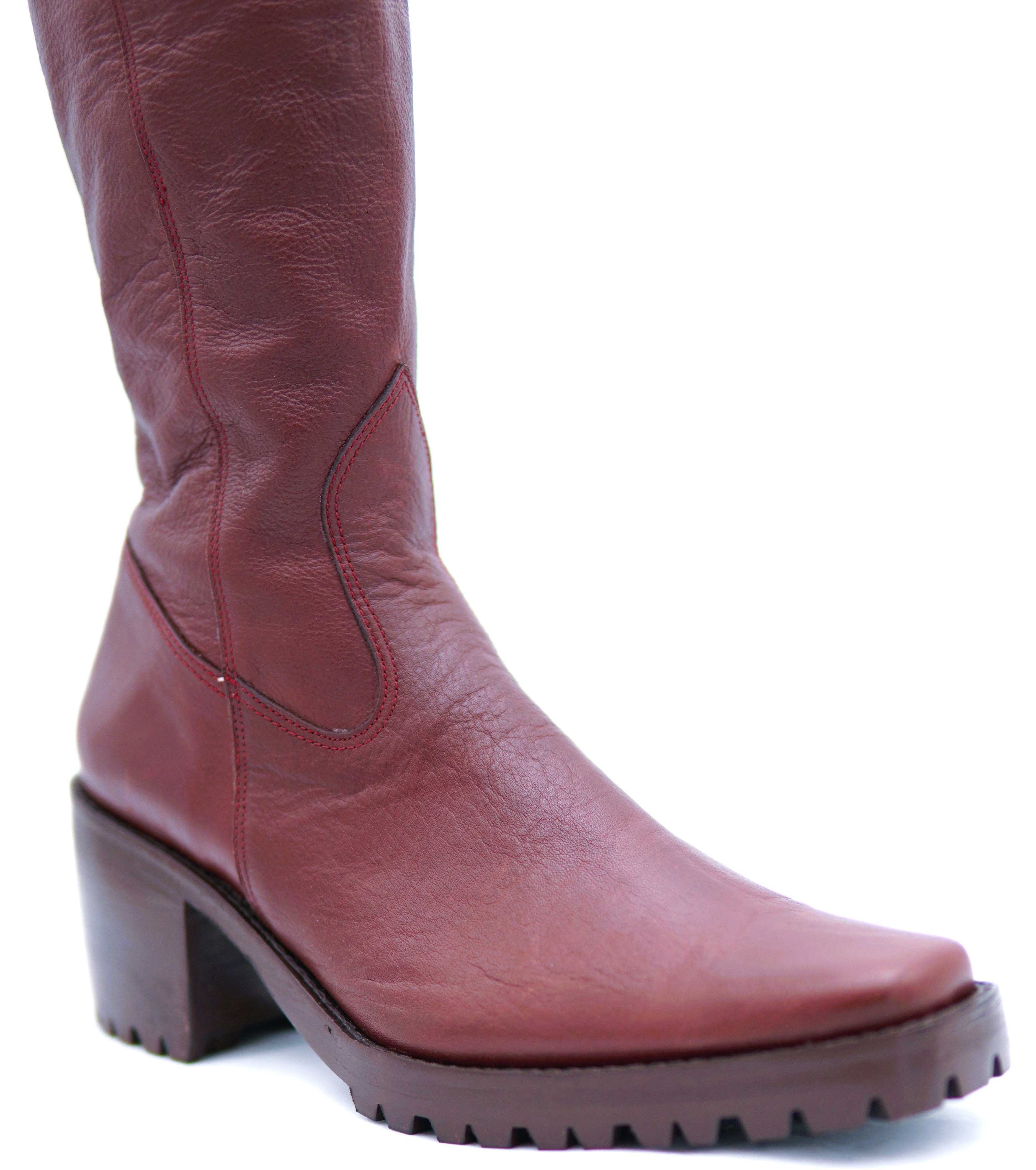 Genuine Leather Knee-High Boots- 9.5 US Women's