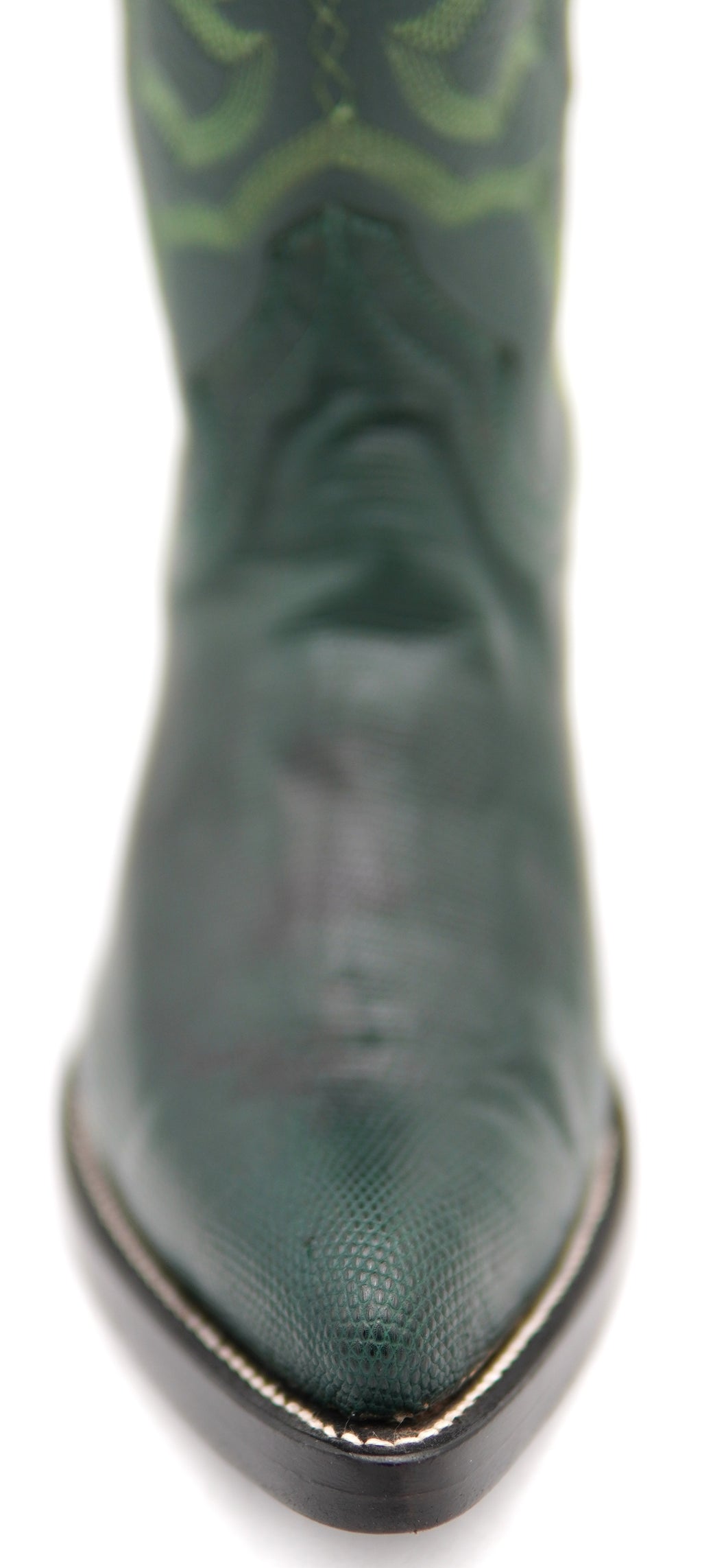 Forest Green Lizard Western Boots USA- 8 Women