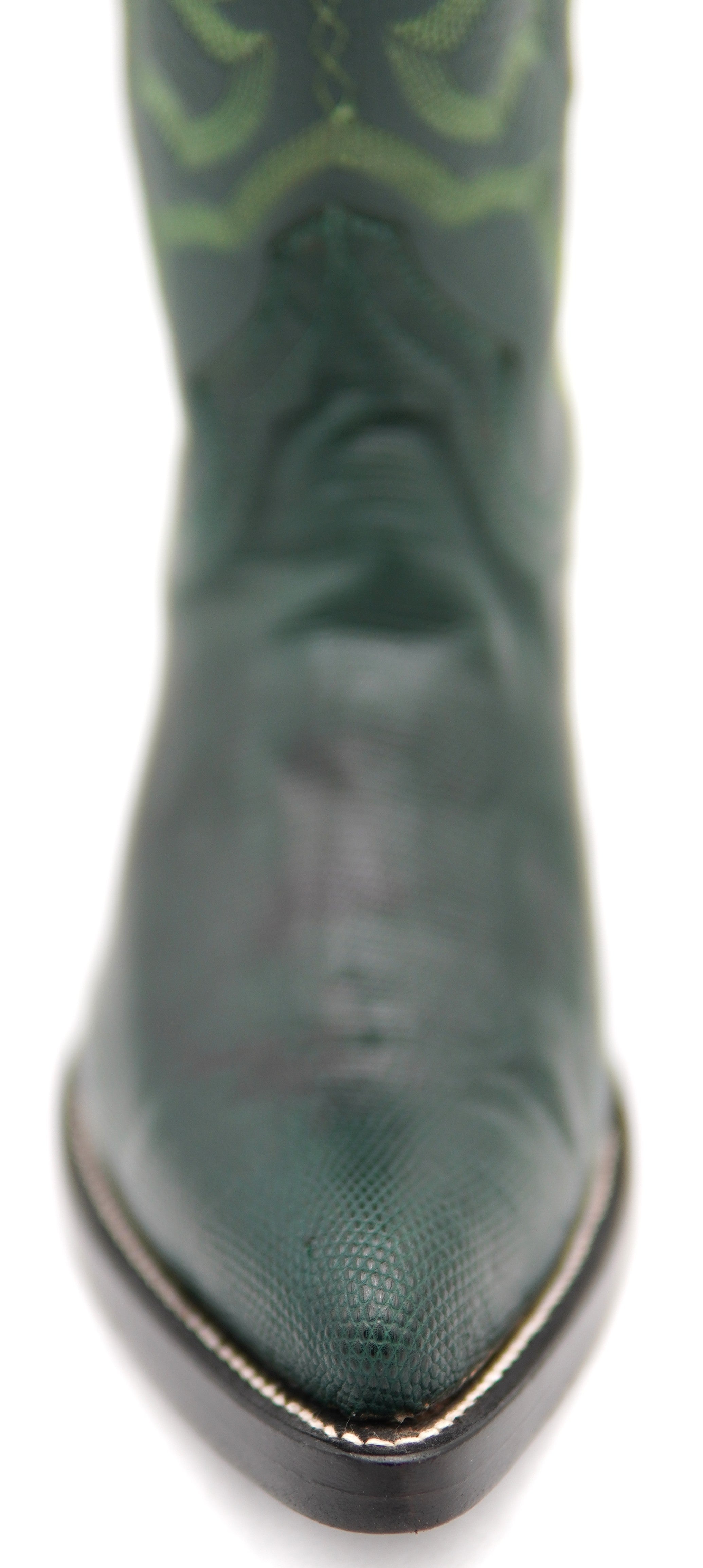 Forest Green Lizard Western Boots USA- 8 Women