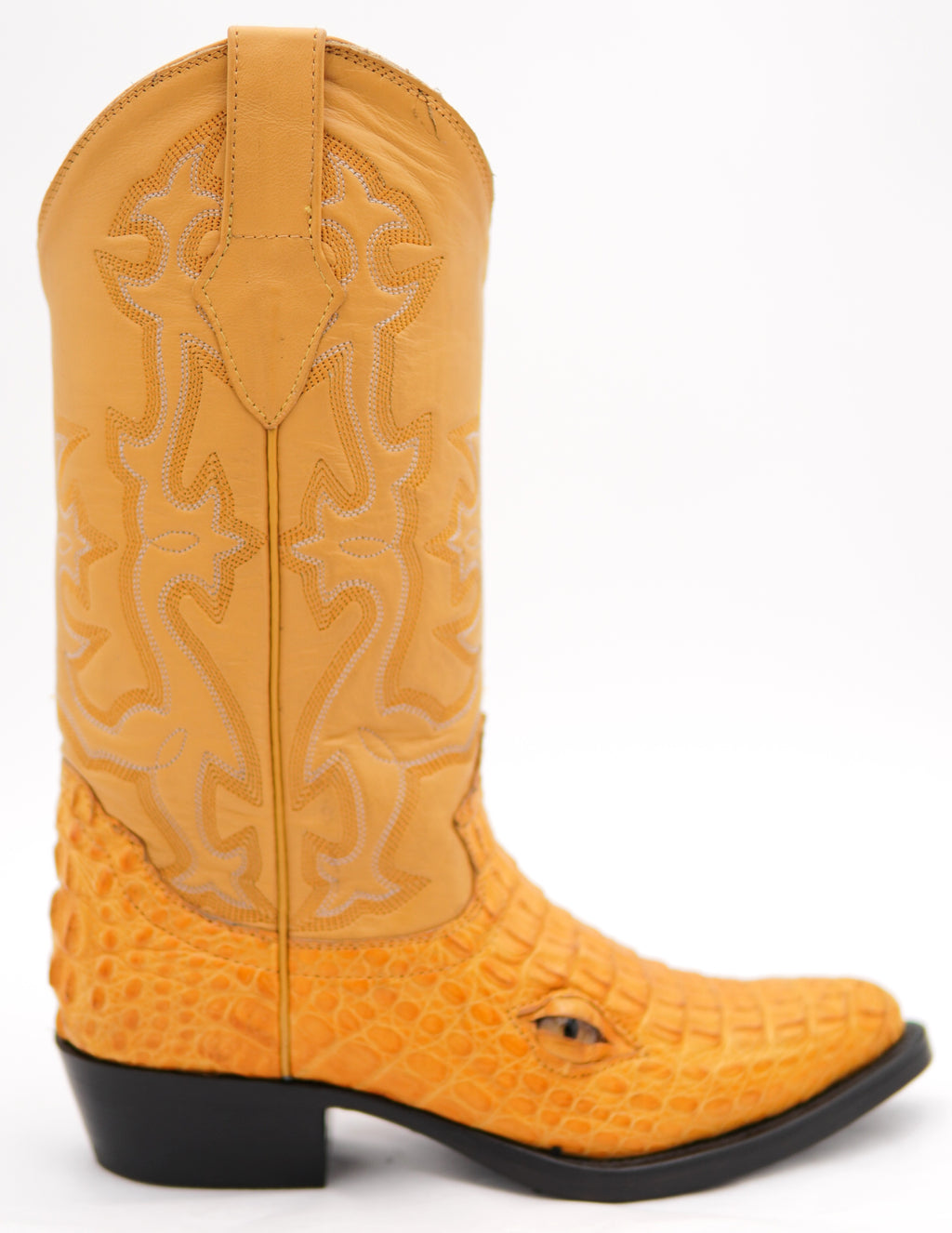 Caiman Hornback Western Boot with Eyes USA-6 Women's