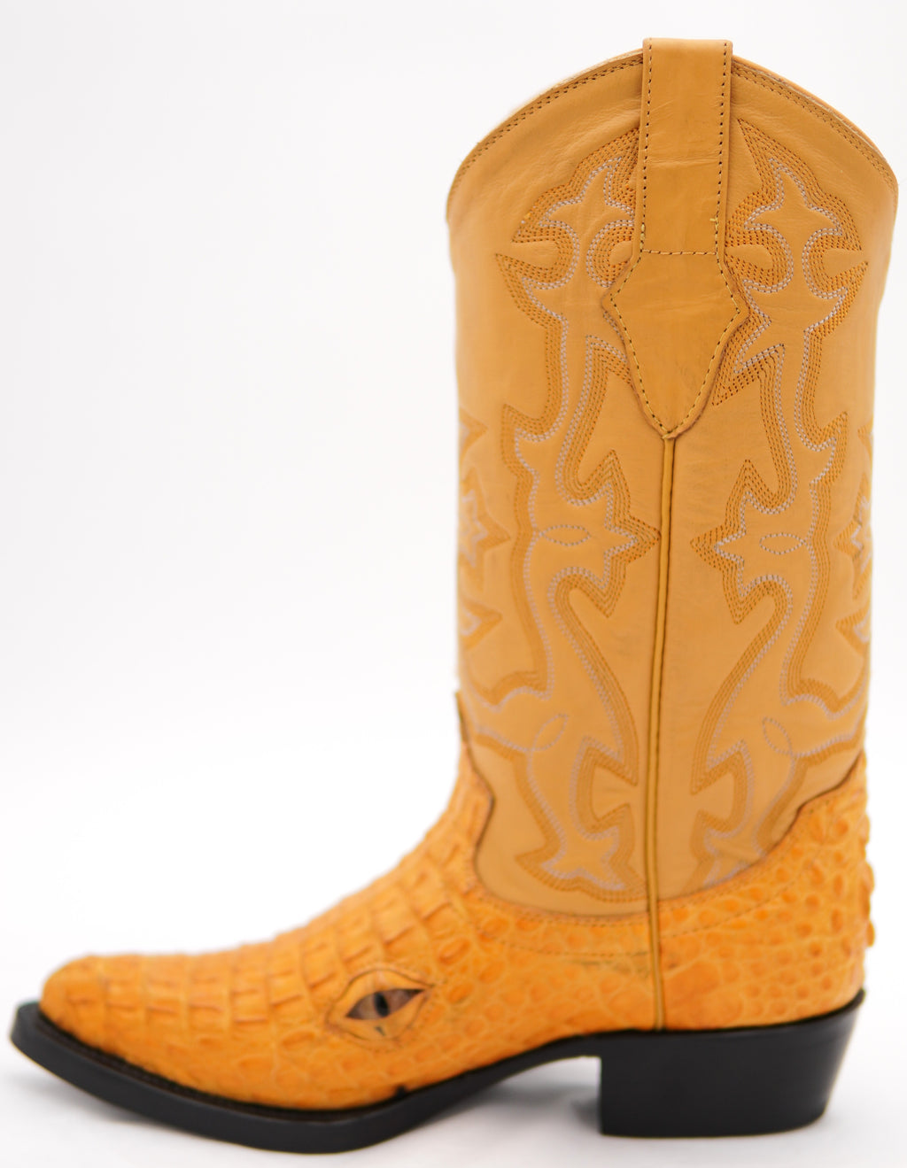 Caiman Hornback Western Boot with Eyes USA-6 Women's