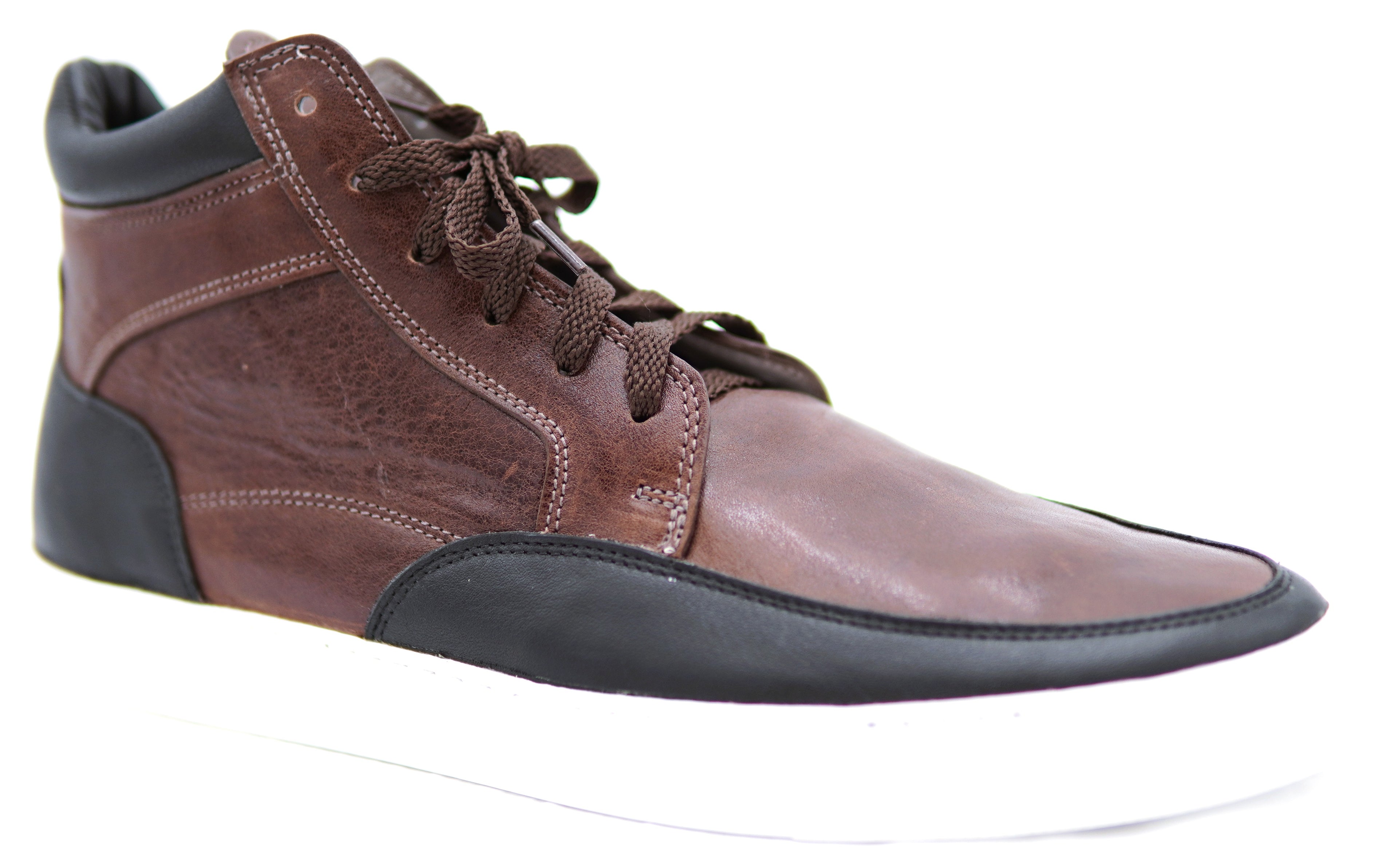 Full Genuine Leather High Top Sneakers