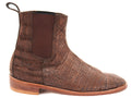Genuine Suede Alligator Chelsea Boots
