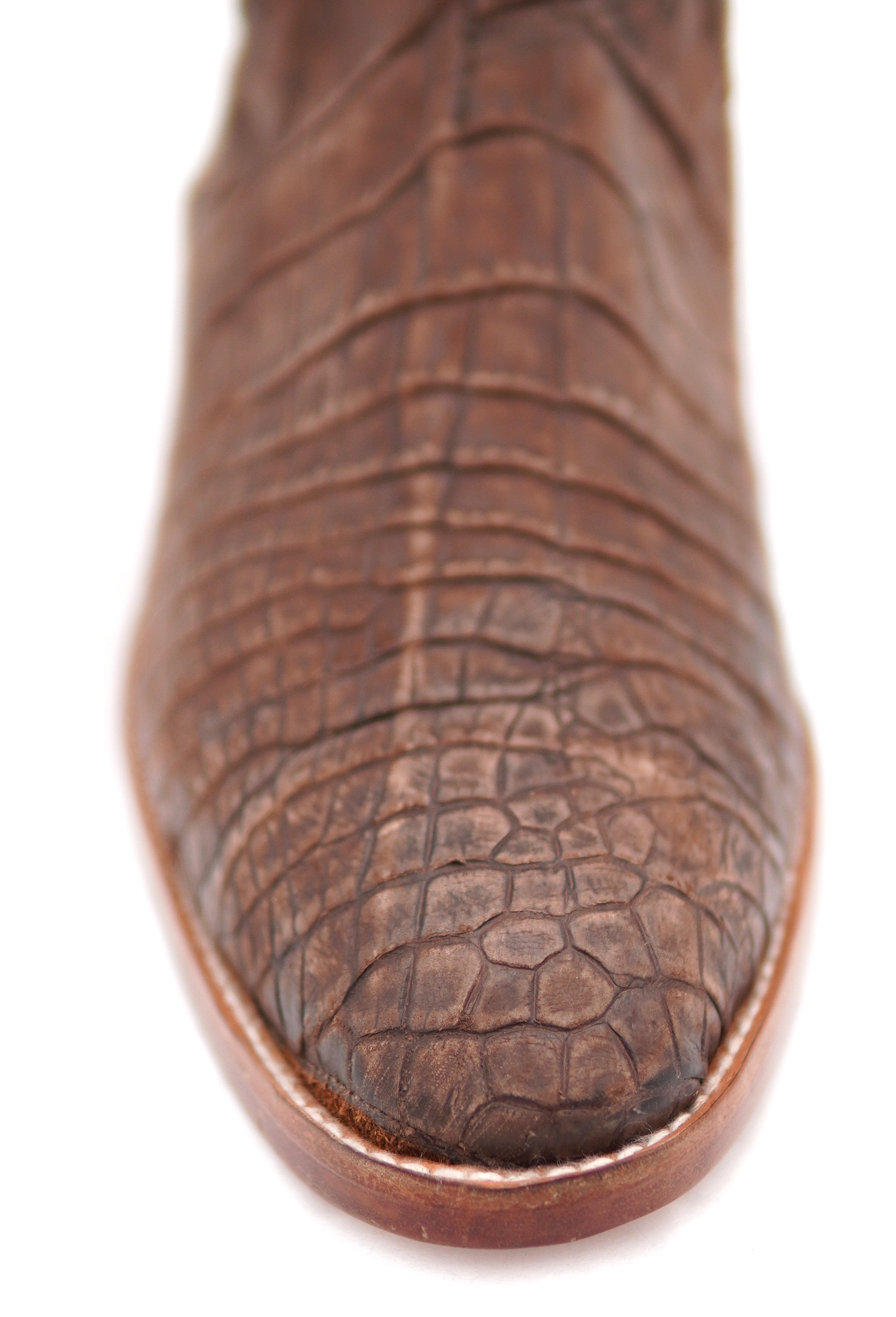 Genuine Suede Alligator Chelsea Boots