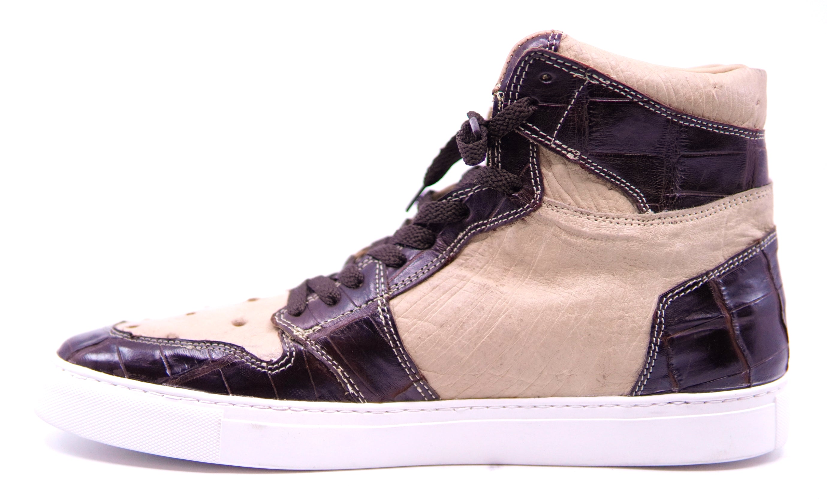 Glossy Alligator Belly & Beige Ostrich US Men's 11 image 3