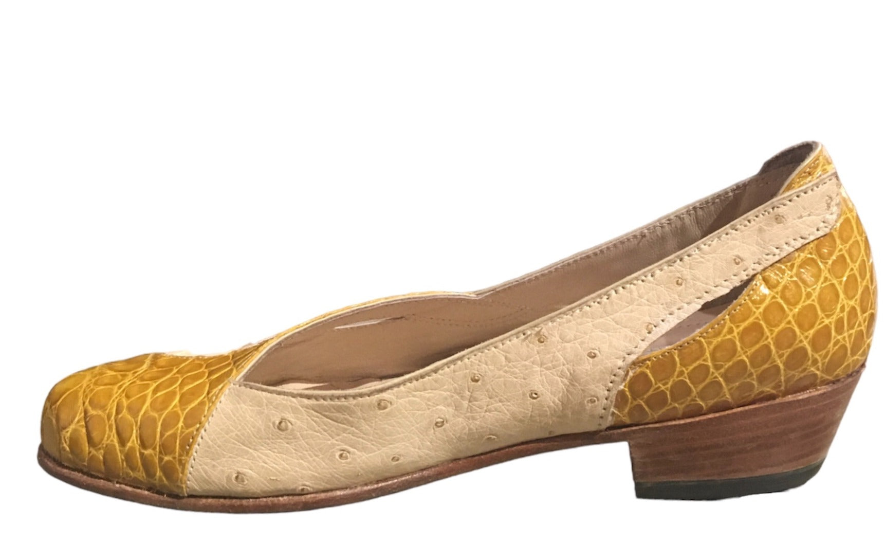 Crocodile and Ostrich heel US 5.5 image 1