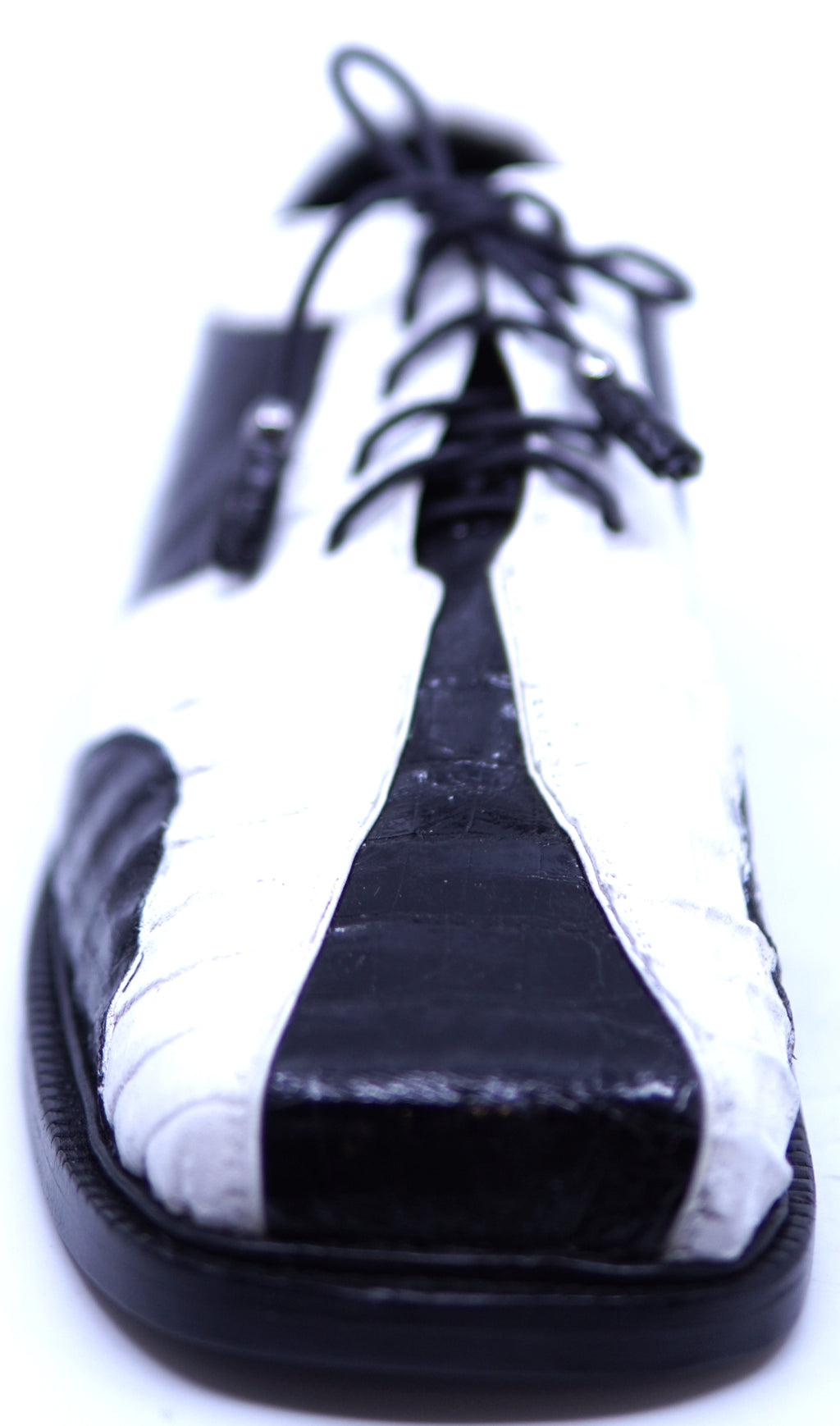 Genuine Black & White Alligator Dress Shoe 12-US Men's image 3