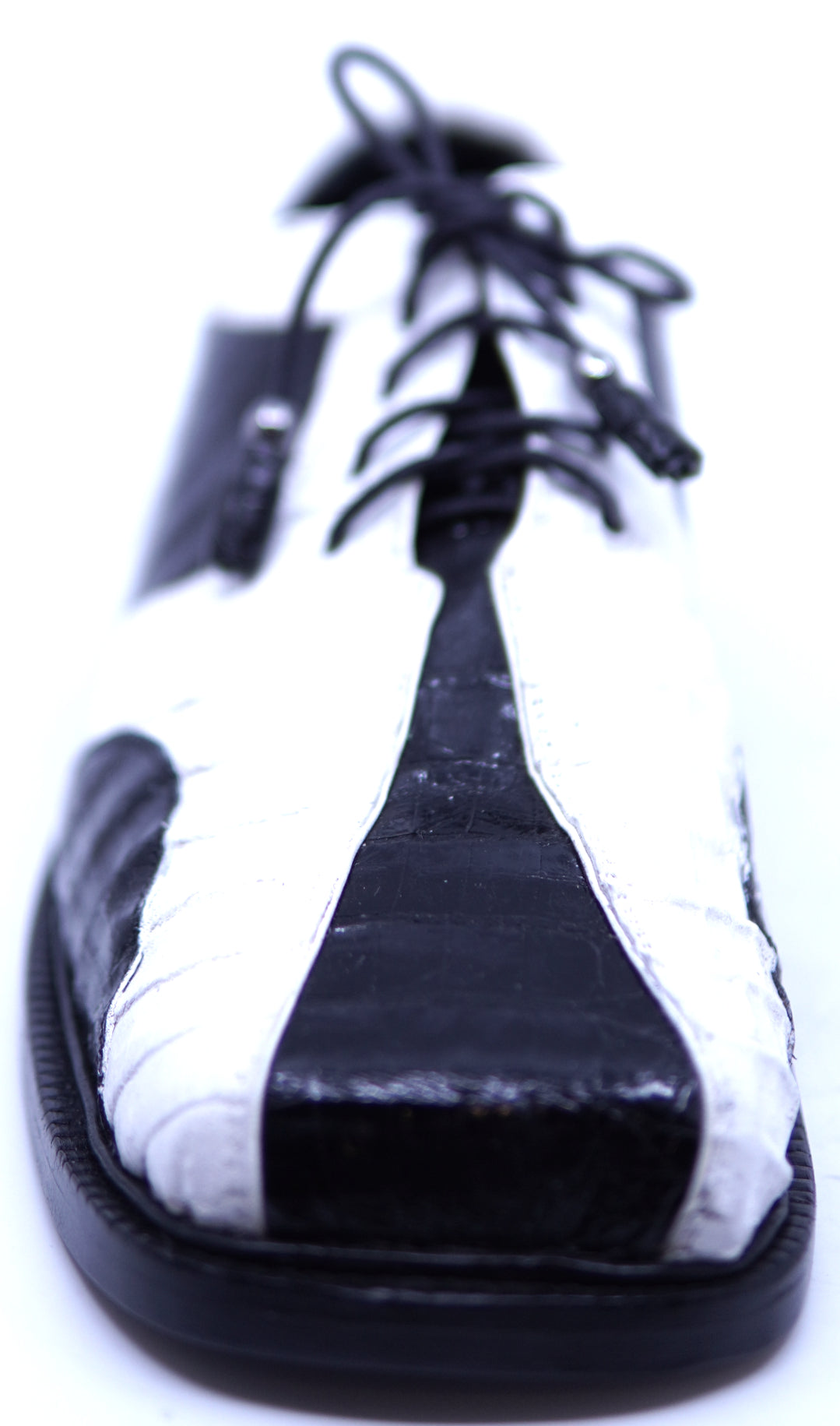 Genuine Black & White Alligator Dress Shoe 12-US Men's image 3