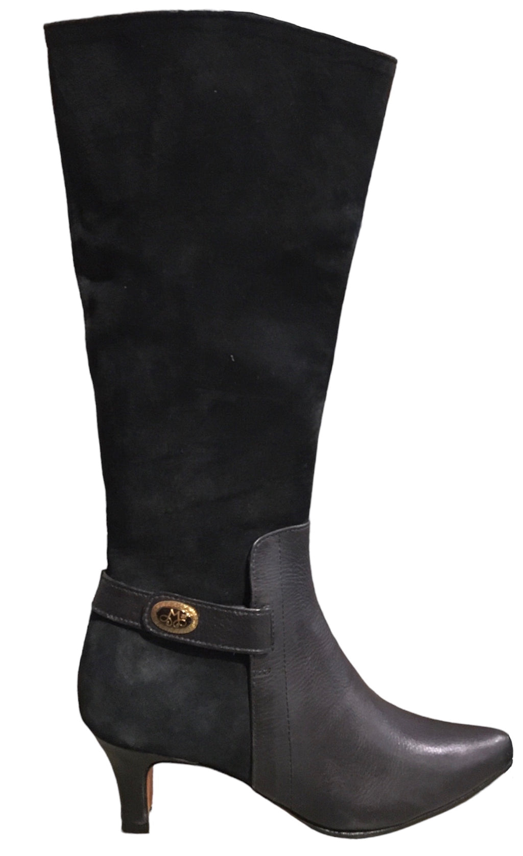 Suede and Leather Boots Heel image 0