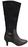 Suede and Leather Boots Heel image 0