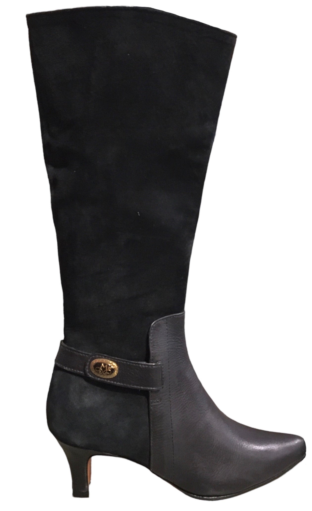 Suede and Leather Boots Heel image 0
