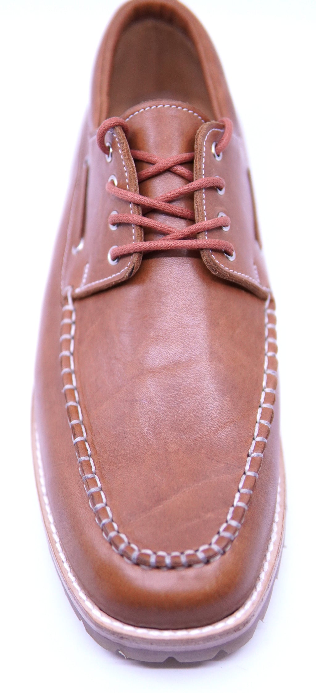 Genuine Cognac Leather Boat Shoe US 10.5 image 2