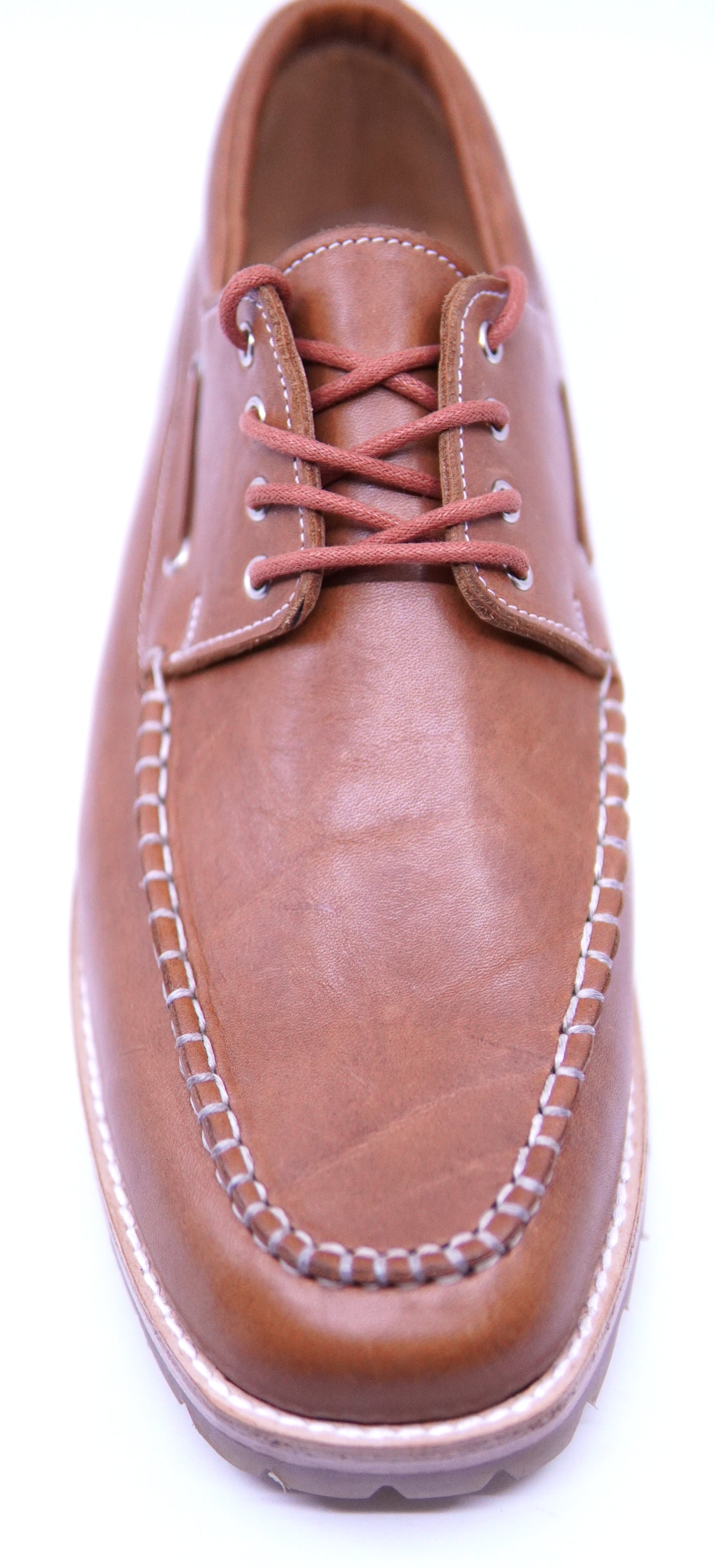 Genuine Cognac Leather Boat Shoe US 10.5 image 2