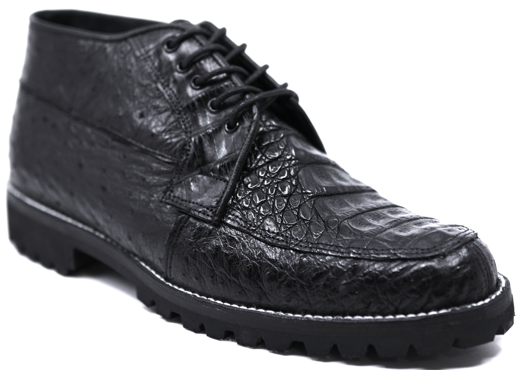 Caiman & Ostrich Ankle Boots 8D image 2