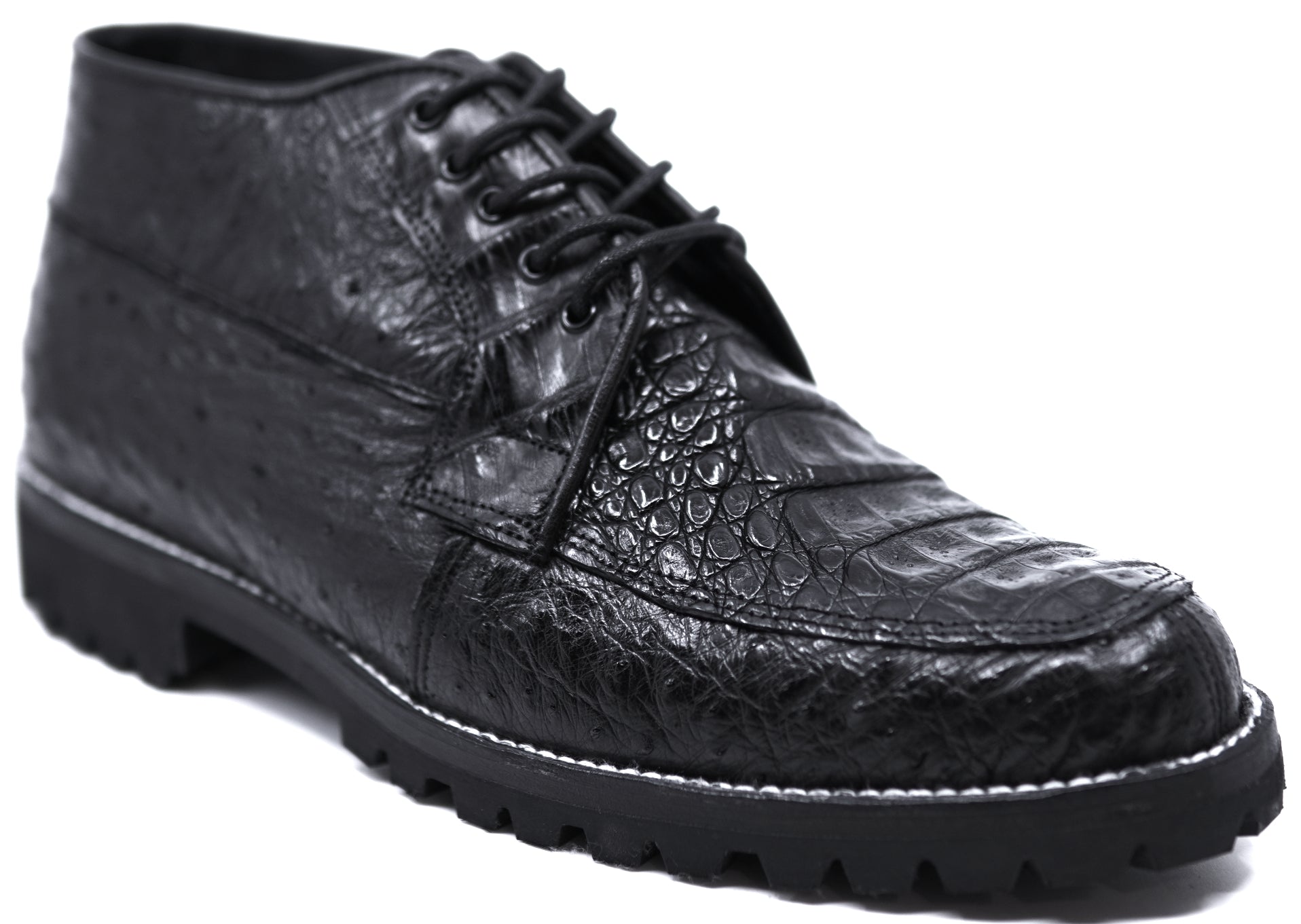 Caiman & Ostrich Ankle Boots 8D image 2