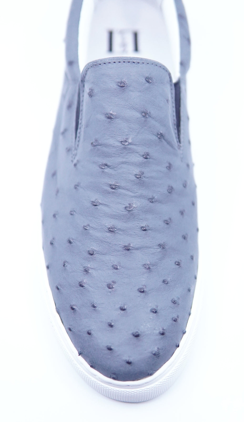 Grey Ostrich Slip On Sneaker US 10.5 image 1