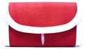Red Stingray & White Leather Crossbody Bag with Chain Strap image 0