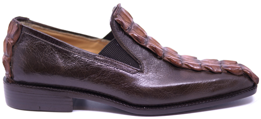Genuine Leather & Alligator Tail Loafer Dress Shoe image 0