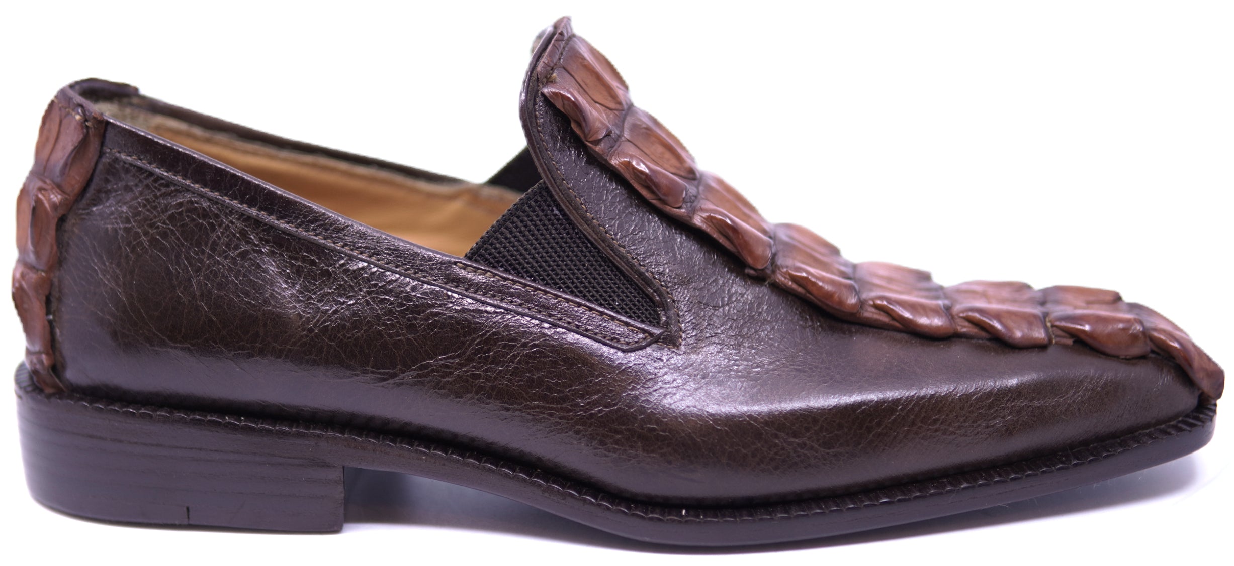 Genuine Leather & Alligator Tail Loafer Dress Shoe image 0
