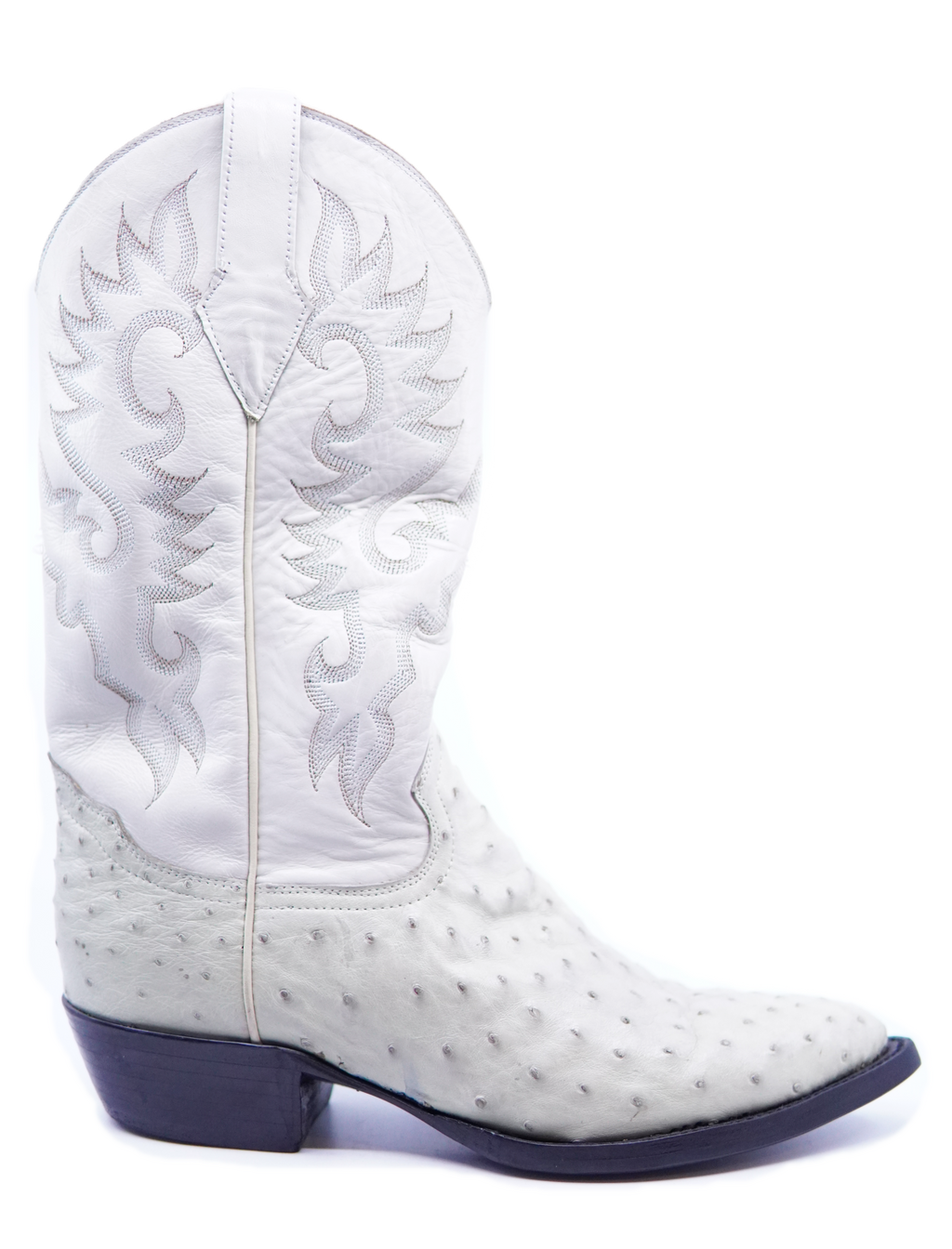 Bone Ostrich Boots IN STOCK image 0