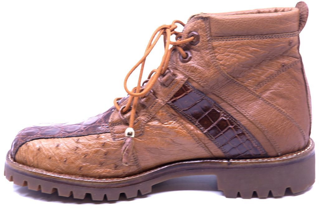 Ostrich & Alligator Combat Boots image 1