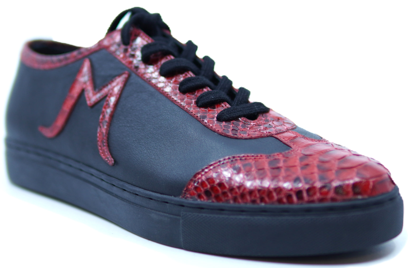 Genuine Red Snake & Black Leather Sneaker image 2