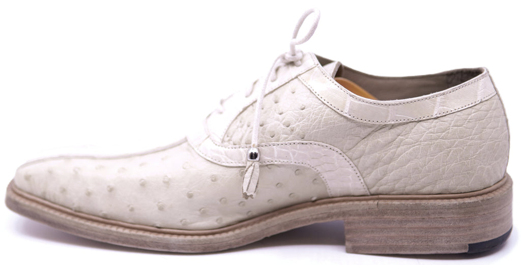 Beige Alligator & Ostrich Dress Shoe image 1