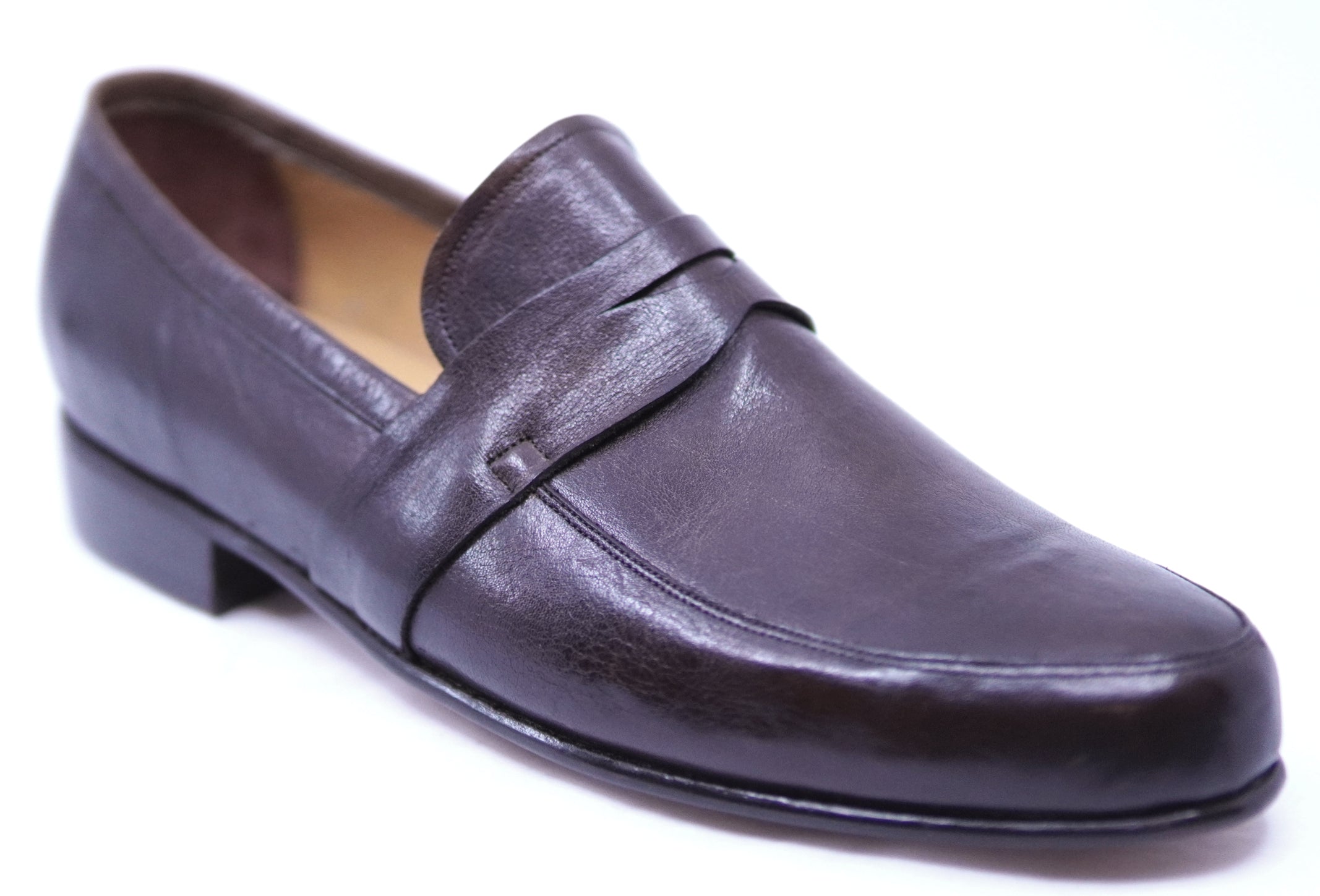 Brown Leather Loafer Dress Shoe image 2