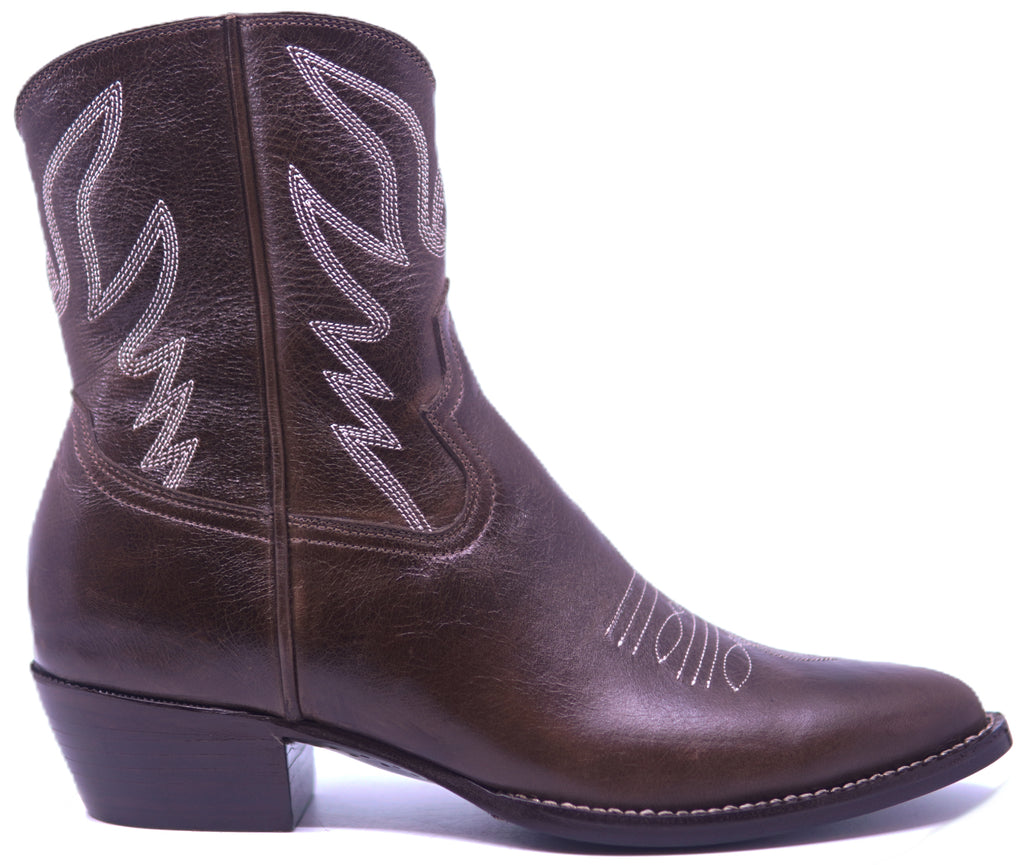 Dark Brown Leather Botin image 0