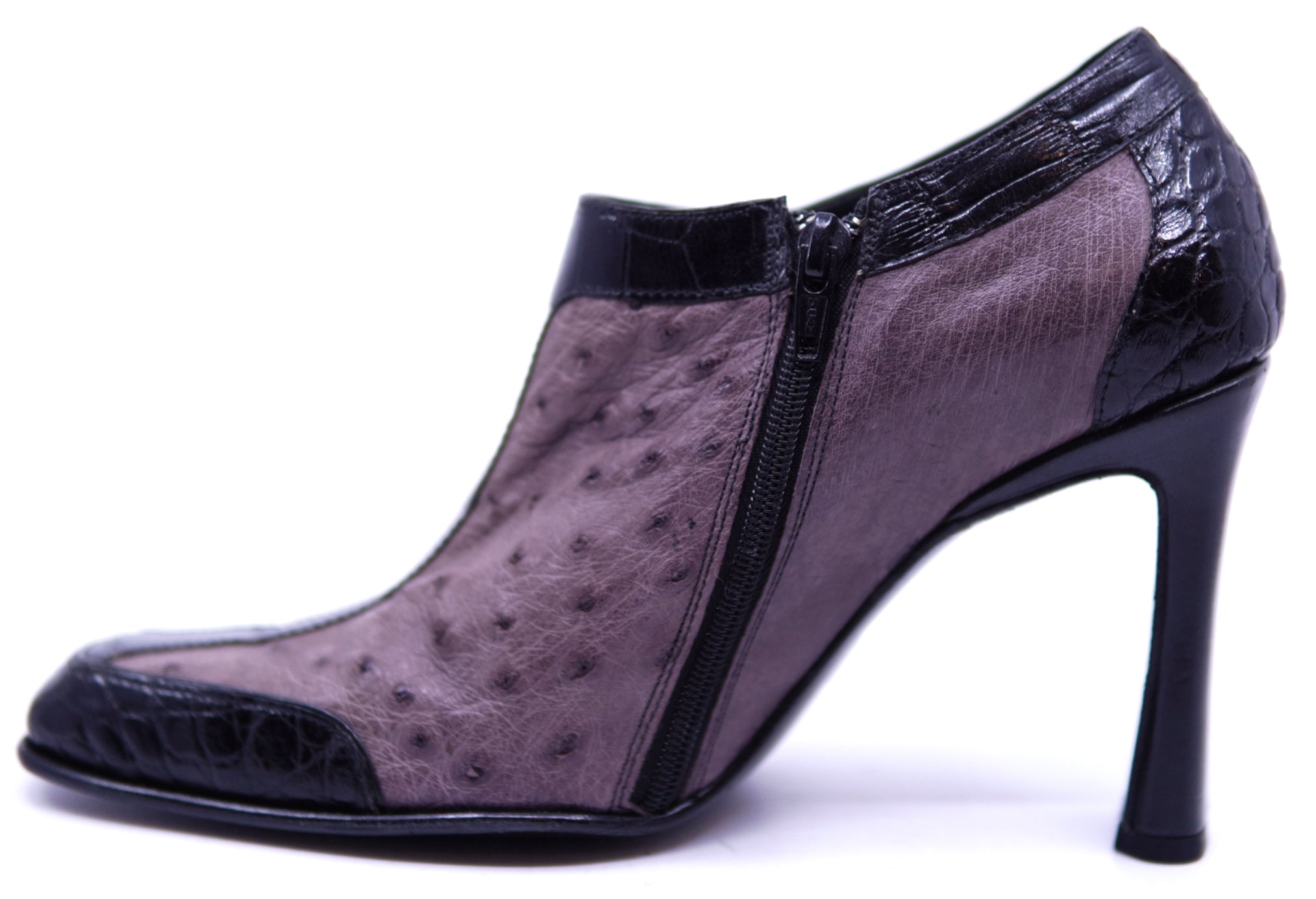 Ostrich and Alligator Ankle Heel image 1