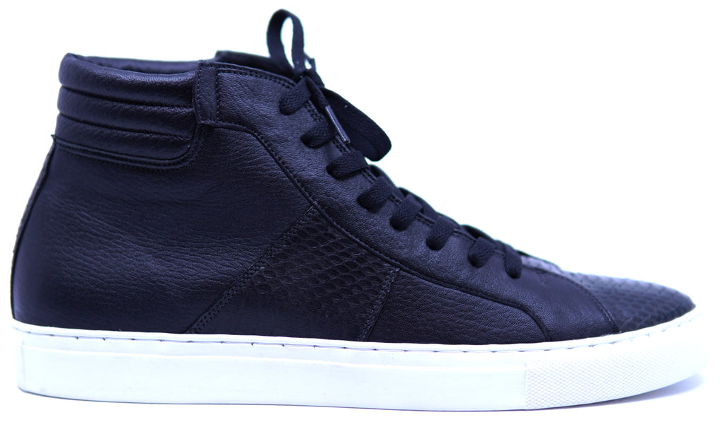 Genuine Leather & Python High Top Sneaker 11-US Men's image 0