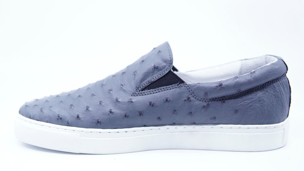 Grey Ostrich Slip On Sneaker US 10.5 image 2