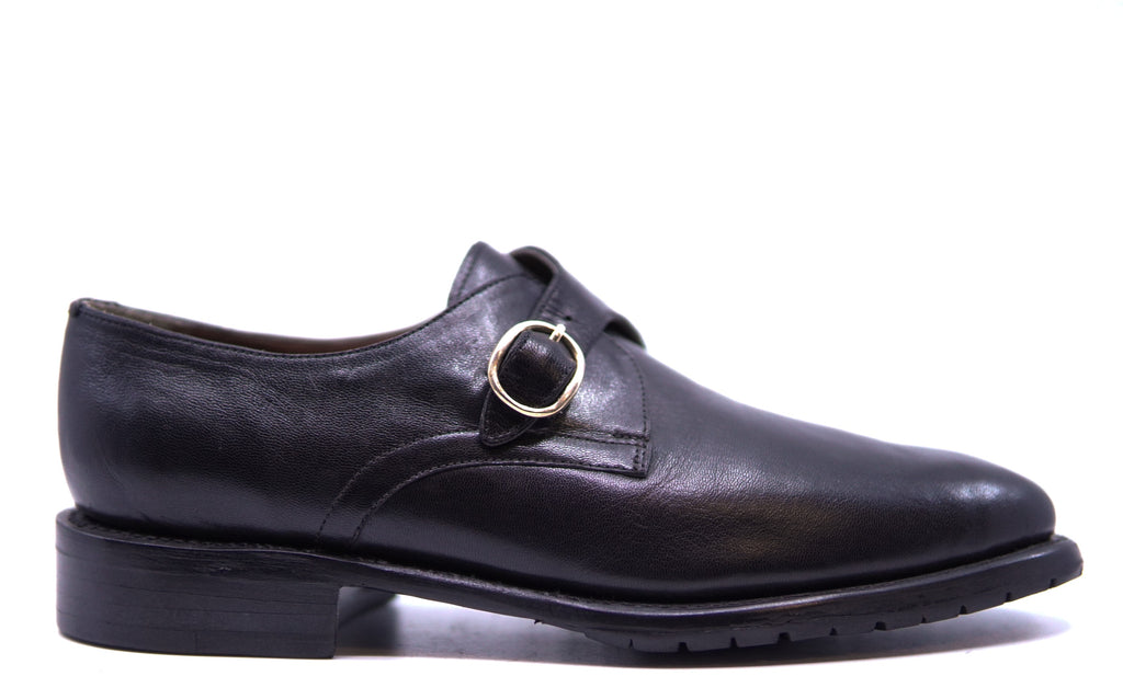Black Leather Monk Strap US 10.5 image 0