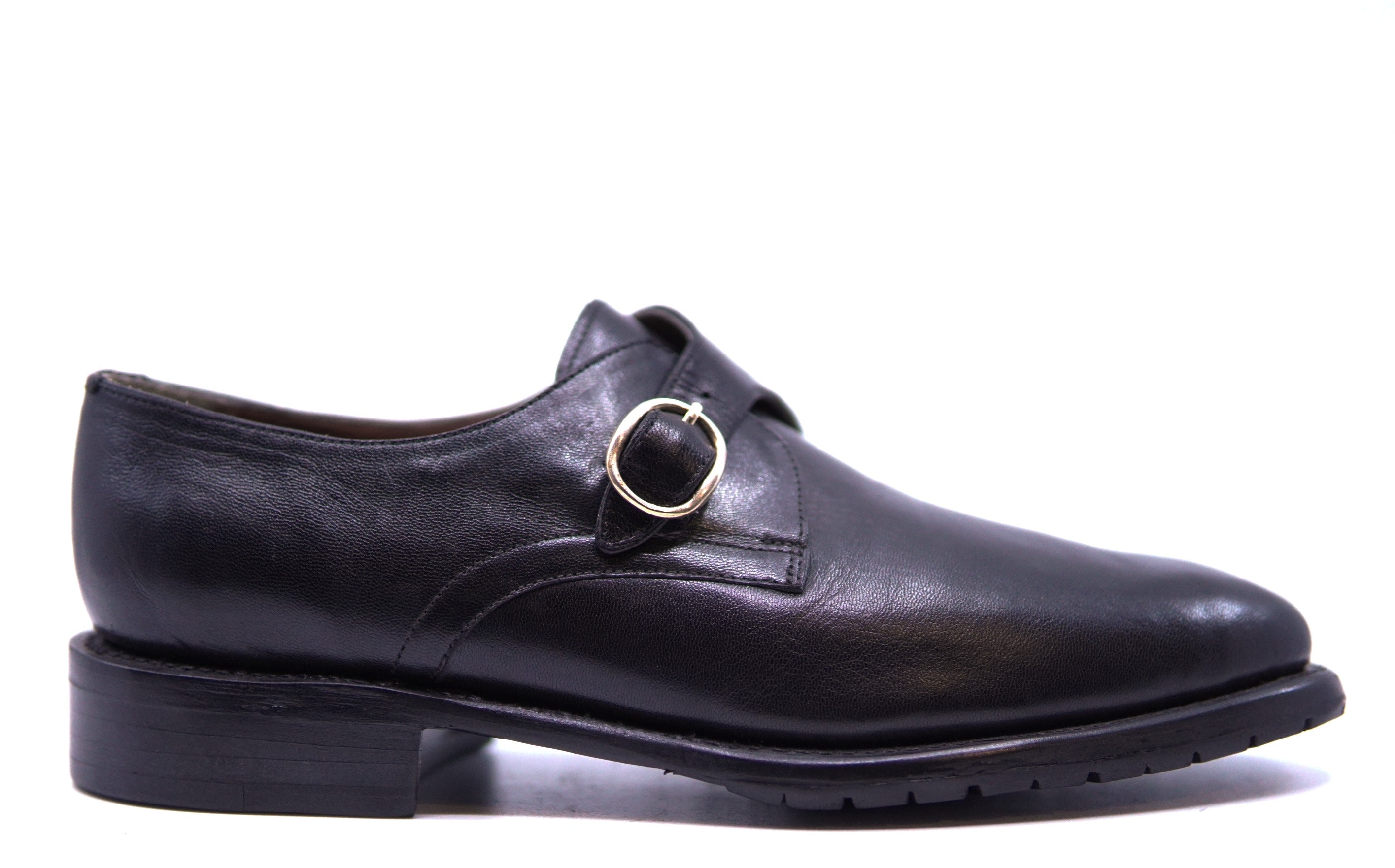 Black Leather Monk Strap US 10.5 image 0