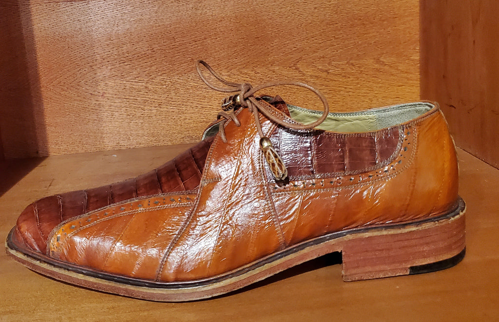 Cognac Alligator Dress Shoe US Men's 11.5 image 1