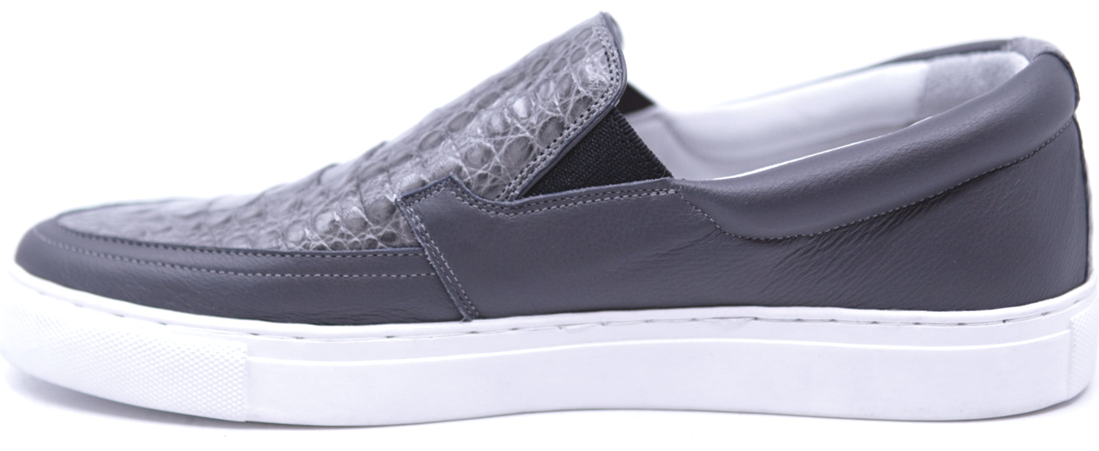 Crocodile & Leather Slip- On Sneaker image 1