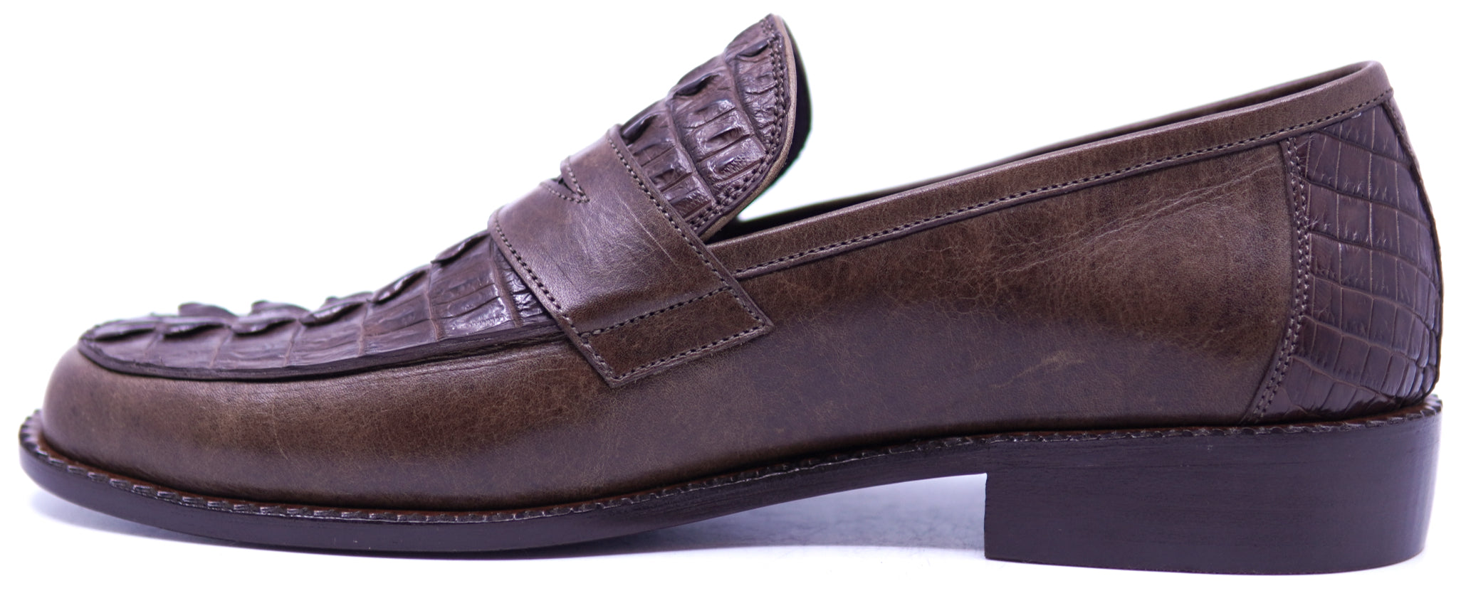 Genuine Crocodile Tail & Leather Loafer 10-US Men's image 1