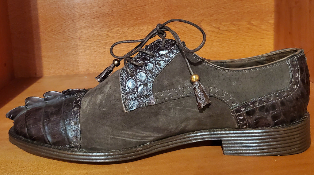 Crocodile Tail and Suede Cap Toe US Men's 11.5 image 1